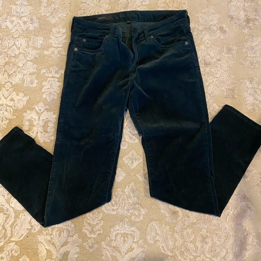 KUT from the Kloth Pants Womens Size 6P Forest Green Diana Skinny Corduroy